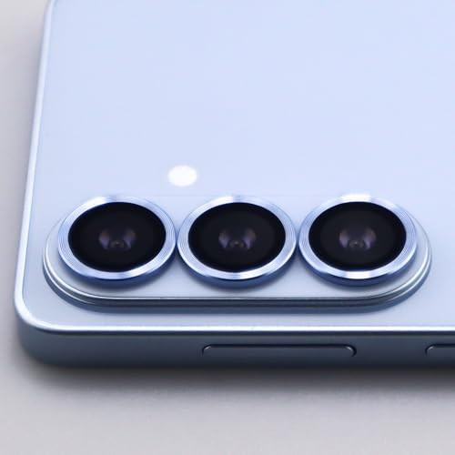 for Samsung Galaxy S26 / S26 Plus Camera Lens Protector Metal Ring Tempered Glass Lens Cover Accessories (Sky Blue) - color: Sky Blue