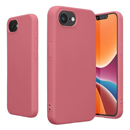 kwmobile Case Compatible with Apple iPhone 17e / iPhone 16e Case - Soft Slim Protective TPU Silicone Cover - Dark Rose - color: Dark Rose