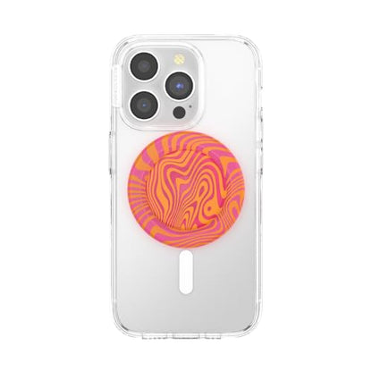 PopSockets Phone Grip for MagSafe, Magnetic Holder- Swirl Orange - color: Swirl Orange, style: MagSafe