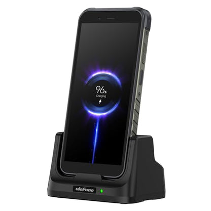 Wireless Charger for Ulefone Rugking/Power Armor 16S/ Armor 21/ Power Armor 16 Pro, Desk Charging Dock, Dual Output Charging, 2-in-1 Charger Stand