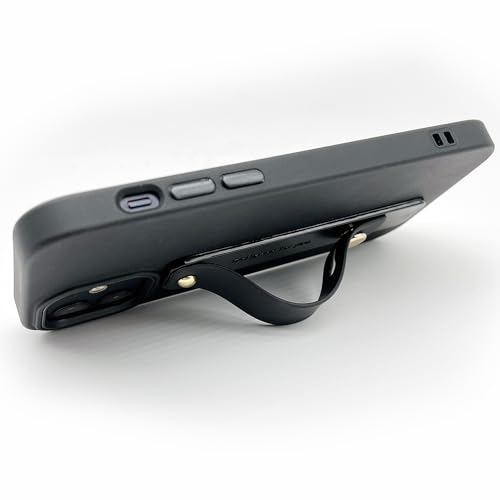 TENOC Phone Grip 2 Pieces Black Universal Sticky Finger Strap Holder for Smartphone or Cell Phone Case