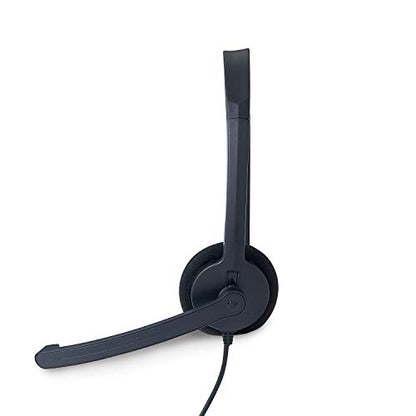 Verbatim Mono 3.5mm Wired Headset with Microphone and in-Line Remote, Black 6.33 (Pack of 6) - size: 6.33 (Pack of 6), style: Mono