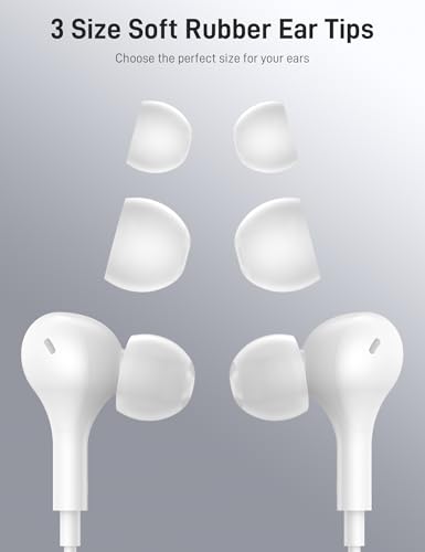 iMangoo for Apple MFi-Certified Soft Headphones for Lightning Wired Earbuds - color: White