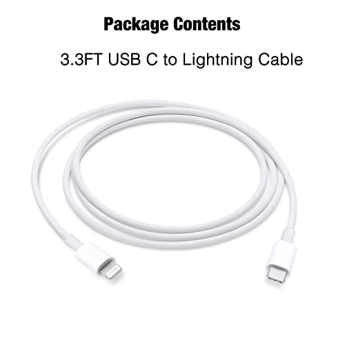 Car Apple Carplay Cable, USB C to Lightning Cable for iPhone 14, 14 pro max,13,Plus,SE 2nd/12/11/Xs/XR, iPad 4/5/ 6/7/ 8, Mini 2/3/4/5, Air 2/3 Charger Cord, Car Charging Cable (USB C to Lightning) - size: 3.3FT