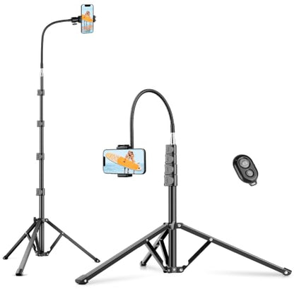Flexible Tripod for iPhone, 88" Tall Cellphone Tripod with Gooseneck - size: 88 inch