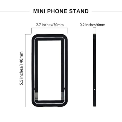 1 Pack Portable Phone Stand for Desk, Cell Phone Stand Foldable Aluminum Cell Phone Holder for Pocket Travel Office Desktop Compatible with iPhone 17 16 15 14 13 12 11 Samsung (Black) (1)