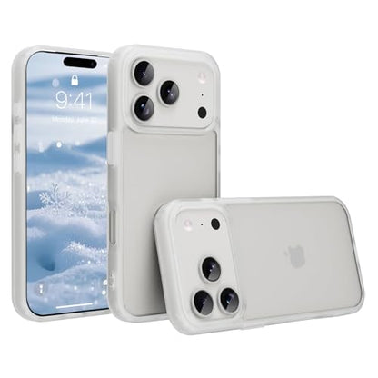 for iPhone 17 Pro Max Case Translucent Matte iPhone Cover, [10 FT Military Grade Drop Protection] Slim Durable Shockproof Protective Bumper (Frosted White, 17 PRO MAX) - color: Frosted White, size: iPhone 17 Pro Max