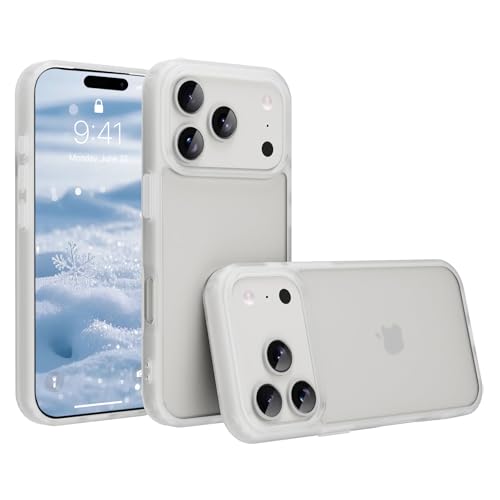 for iPhone 17 Pro Max Case Translucent Matte iPhone Cover, [10 FT Military Grade Drop Protection] Slim Durable Shockproof Protective Bumper (Frosted White, 17 PRO MAX) - color: Frosted White, size: iPhone 17 Pro Max