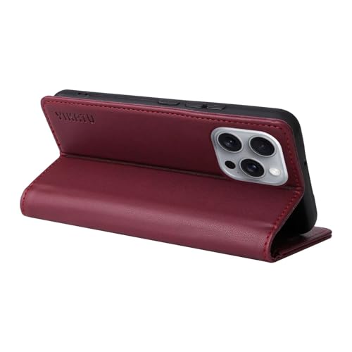 Caseurban Compatible with iPhone 16 Pro Max Wallet Case PU Leather Flip Folio Case with Card Holder Magnetic Closure Shockproof Protective Phone Cover Black - color: Black, size: iPhone 16 Pro Max