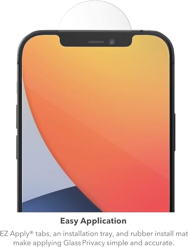 ZAGG InvisibleShield Glass Privacy Screen Protector for iPhone 12 Mini - 3X Impact and Scratch Protection, Strongest Tempered Glass, Smudge-Free, Smooth Silky Feel, Two-way Side View
