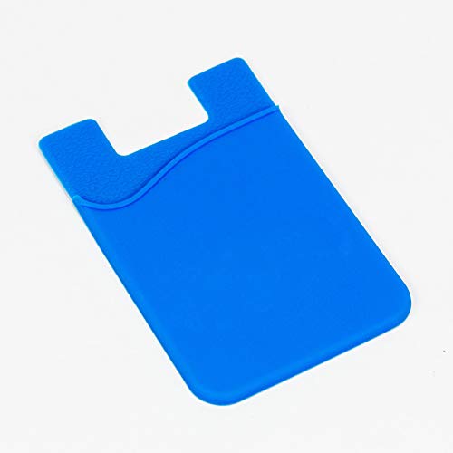 HEKEUOR Silicone Card Keeper Phone Wallet Credit Card ID Card Holder For Iphone, Android and Most Smartphones (1 Black + 1 Navy + 1 Blue)
