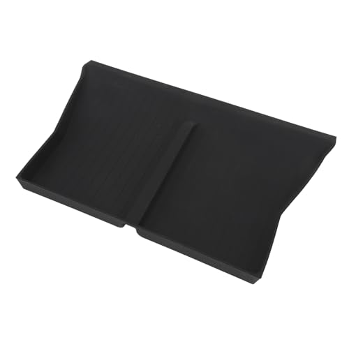 Center Console Wireless Charging Mat, Easy to Clean Anti Slip Phone Charging Silicone Pad, Interior Accessories for Car Phone Stand, Dash Mat with Holder (Black W240004607)