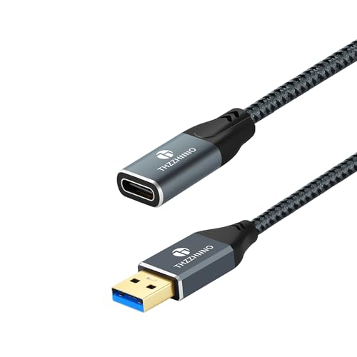 USB A to USB C Adapter Extension Cable 1.6FT, 10Gbps High-Speed USB C Female to USB Male Adapter for Laptop, Tablet, Smartphone, etc. - color: USB - C F, size: 1.6FT