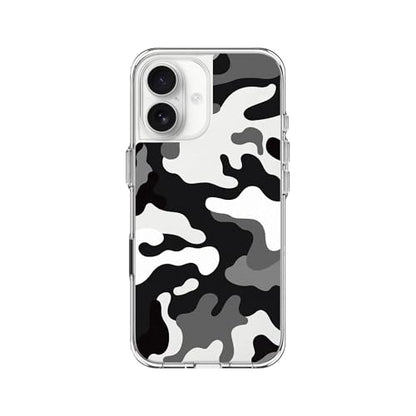 RhinoShield Clear Phone Case for iPhone 17 | Anti-Yellowing, Transparent, High Clarity, Shockproof, Military Grade Drop Protection - color: Telo Mimetico B&W Camo, size: iPhone 17