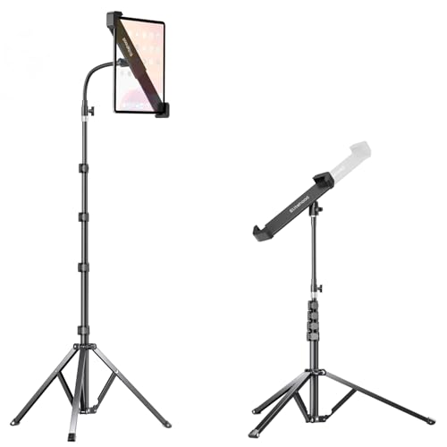 elitehood Diagonal iPad Tripod Stand, 72in Gooseneck Tablet Floor Stand - size: 9–13" · Diagonal Clamp