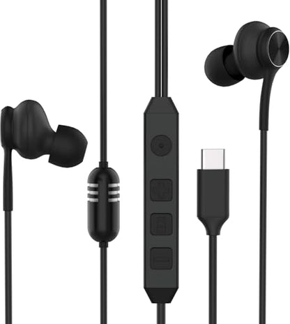 USB C Wired Gaming Earbuds, in-Ear Headphones with Built-in DAC Sound Card, Low-Latency, 5 EQ Modes, Vocal Enhancement & Microphone, Compatible with iPhone 15/16 Series, Samsung S22/S23/S24