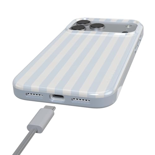 Casely iPhone 17 Pro Max Case | Sunday Best | Blue Stripes | Compatible with MagSafe | Classic Ultra Slim Design - color: Sunday Best | Blue Stripes, size: Iphone 17 Pro Max