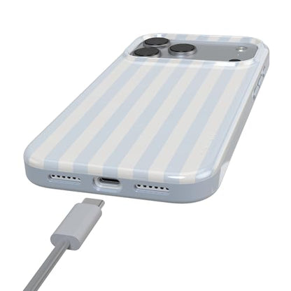 Casely iPhone 17 Pro Max Case | Sunday Best | Blue Stripes | Compatible with MagSafe | Classic Ultra Slim Design - color: Sunday Best | Blue Stripes, size: Iphone 17 Pro Max