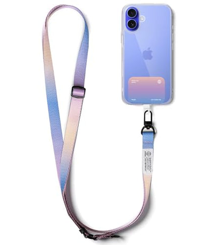 Ringke Holder Link Snap Hook Lanyard for Universal Cell Phone Case, Adjustable Crossbody Phone Lanyard - color: Aurora