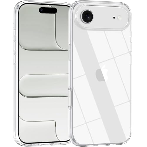 Crystal Clear for iPhone 17 Air case,[Anti-Yellowing][Military-Grade Drop Protection] Hard PC Back +Soft TPU Frame Shockproof case for iPhone 17 Air-6.5 inch (Clear) - color: Clear, size: For iphone 17 Air-6.5"