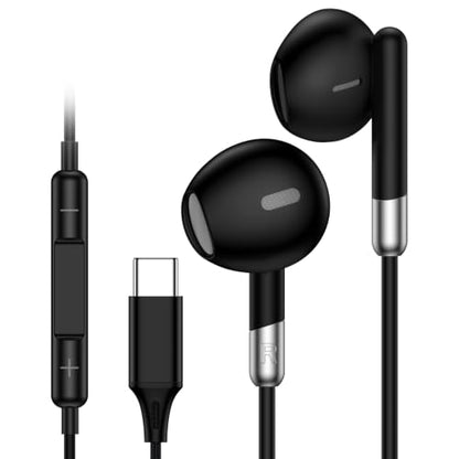 Google Pixel Wired Earbuds Earphones for Pixel 11 10a 10 10 Pro Fold 9a 9 8 - color: Black