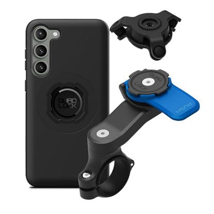 Quad Lock Moto Handlebar Kit with Dampener and MAG Case for Galaxy S23 Plus - size: Galaxy S23+