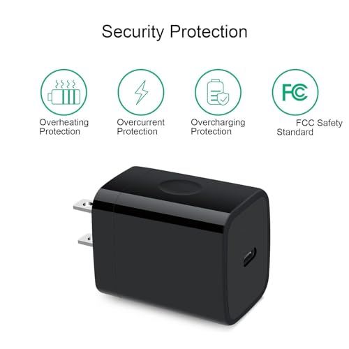 20W USB C Wall Charger Adapter Block for Samsung Galaxy A37 A57 5G - color: Black