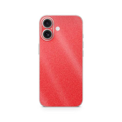 Glossy Glitter Phone Skin Compatible with Apple iPhone 17 - Solid Red - Premium 3M Vinyl Protective Wrap Decal Cover - Easy to Apply | Crafted in The USA by MightySkins - color: Solid Red, size: iPhone 17 (Back Wrap), style: Glossy Glitter Finish
