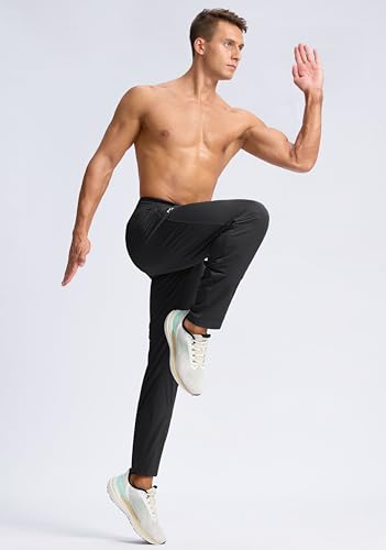 G Gradual Men's 30"/32"/34"/36" Inseam Tall Sweatpants with Zipper Pockets - color: Black, size: X-Large