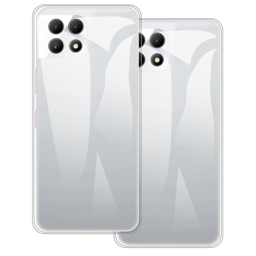 2-Pack TPU Case for T-Mobile T Phone 2 5G - Clear | 6.6" Soft Flexible Gel Cover, Shockproof Anti-Scratch Protective Phone Bumper - color: Clear+Clear