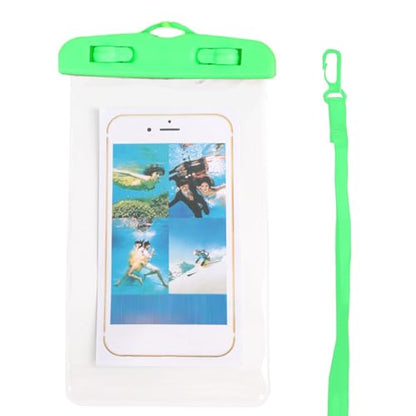 Waterproof Phone Pouch | Cycling Smartphone Bag - Transparent Touchscreen Phone Pouch with Lanyard for Swimming Rafting Boating Snorkeling Beach Kayaking Fishing Cycling - color: Green