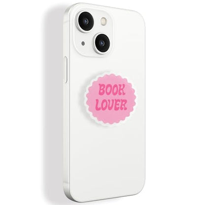 Book Lover Kindle Grip, for Kindle E-Readers and Smartphones, Foldable and Rotating Kindle Charm, A Gift for Book Lover - color: BOOK LOVER