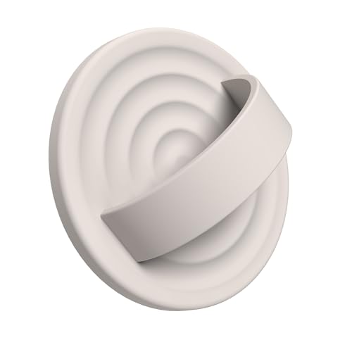 Upgraded Magnetic Phone Grip, Liquid Silicone Soft and Portable, Removable Finger Loop Ring Grip Holder for iPhone, Strong Magnetic Attraction, Compatible with MagSafe Phone Case, Stone - color: Stone