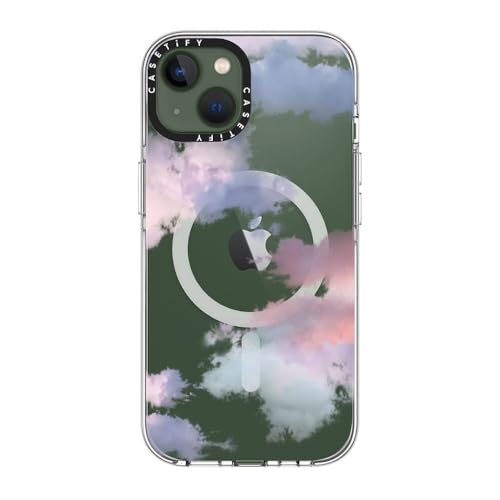 CASETiFY for iPhone 13 Case - Impact Clear Compatible with MagSafe | Not Yellowing | 6.6 ft. 3x Military Grade Drop Protection | Clouds | Clear - color: Clouds, size: Iphone 13 (6.1")