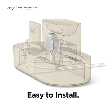 elago 3 in 1 Charging Station for iPhone, AirPods, AirPods Pro, Apple Watch - color: Classic White