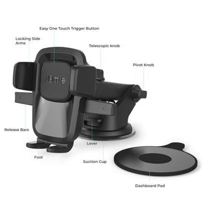 iOttie Easy One Touch Classic Dash & Windshield Smartphone Mount iPhone 18 - style: Classic