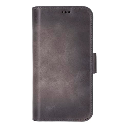 Bayelon Leather Wallet Case for iPhone 16 Pro 6.3" - Flip Cover Card Holder, iPhone 16 Pro Wallet Folio Case, Kickstand, MagSafe Compatible RFID, Real Leather iPhone 16 Pro Cover (Smoked Black) - color: Smoked Black, size: iPhone 16 Pro
