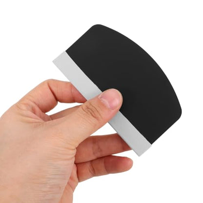 Housoutil Mobile Phone Film Scraper Card, Bubble Remover Curved Squeegee Tool with Cloth for Smooth Screen Protector Application