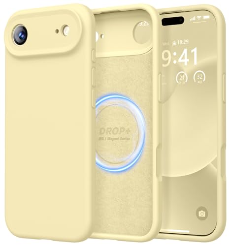 LOVE 3000 Designed for iPhone Air Case, Premium Silicone [Compatible with Magsafe][Soft Anti-Scratch Microfiber Lining] Shockproof Protective Phone Case for Men Women 6.5", Creamy Yellow - color: Creamy Yellow, size: iPhone Air 6.5inch