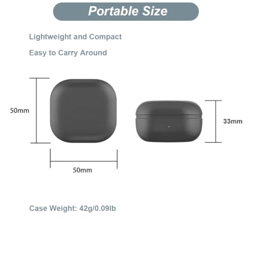 Charging Case for Galaxy Buds FE, Replacement Charger Battery Case 600mAh for Samsung Galaxy Buds FE (Black) - color: Black