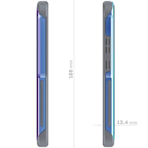 Ghostek ATOMIC slim S22+ 5G Phone Case with Clear Back and Iridescent Aluminum Bumper Military Grade Shockproof Protective Phone Cover Designed for 2022 Samsung Galaxy S22+ Plus (6.6 Inch) (Prismatic) - color: Prismatic, size: Galaxy S22 Plus
