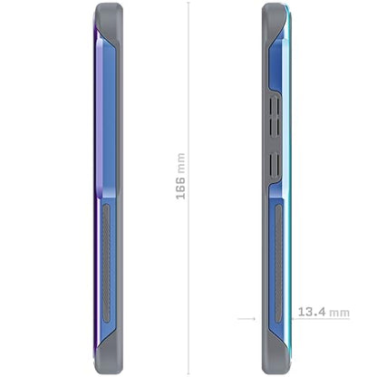 Ghostek ATOMIC slim S22+ 5G Phone Case with Clear Back and Iridescent Aluminum Bumper Military Grade Shockproof Protective Phone Cover Designed for 2022 Samsung Galaxy S22+ Plus (6.6 Inch) (Prismatic) - color: Prismatic, size: Galaxy S22 Plus
