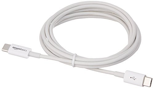 Amazon Basics USB-C to USB-C Fast Charger Cable, 480Mbps Speed, USB-IF Certified, for Fast Charging Apple iPhone 16/15, iPad, MacBook, Samsung Galaxy, Tablets, Laptops, 6 Foot, White - color: White, size: 6-Foot
