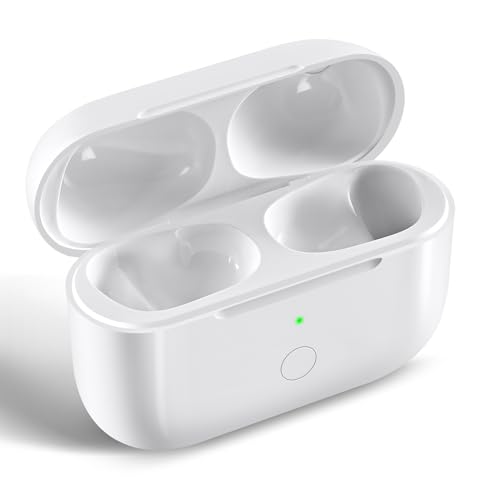 Wireless Charging Case Replacement Compatible with AirPod Pro 1st & 2nd Generation, Air Pod Pro 1 2 Charger Case with Bluetooth Pairing Sync Button,with USB-C Charging - color: White USB-C Port