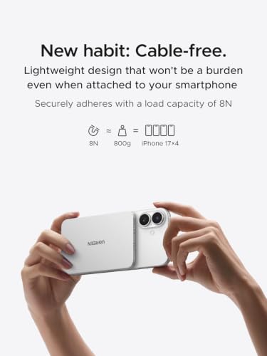 UGREEN Magflow Air Slim Magsafe Power Bank Qi2 15W Portable Charger 5000mAh - color: White