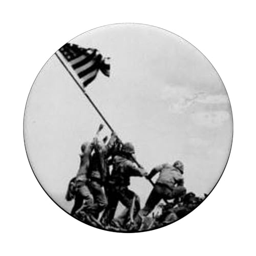Iwo Jima Image Vintage American Flag PopSockets Adhesive PopGrip - style: Adhesive PopGrip