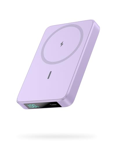 Magnetic Portable Charger 10800mah for Magsafe Battery Pack, Wireless Power Bank with PD Fast Charging, Travel Essentials Phone Battery Charger For iPhone 17/17 Pro Max/16/15/14/13/12 Series-Purple - color: Purple