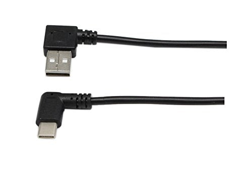 90 Degree Right Angle USB 2.0 to USB C Spring Cable Type C USB Male to USB A Male Data Cable for Tablets Cellphone(1.2M)