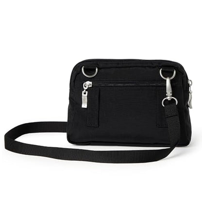 Baggallini Triple Zip with Front Wallet/Trifecta RFID Wallet Crossbody - color: Black
