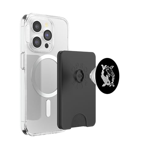 Pisces Yin and Yang Symbol PopSockets PopWallet for MagSafe - style: Magnetic PopWallet